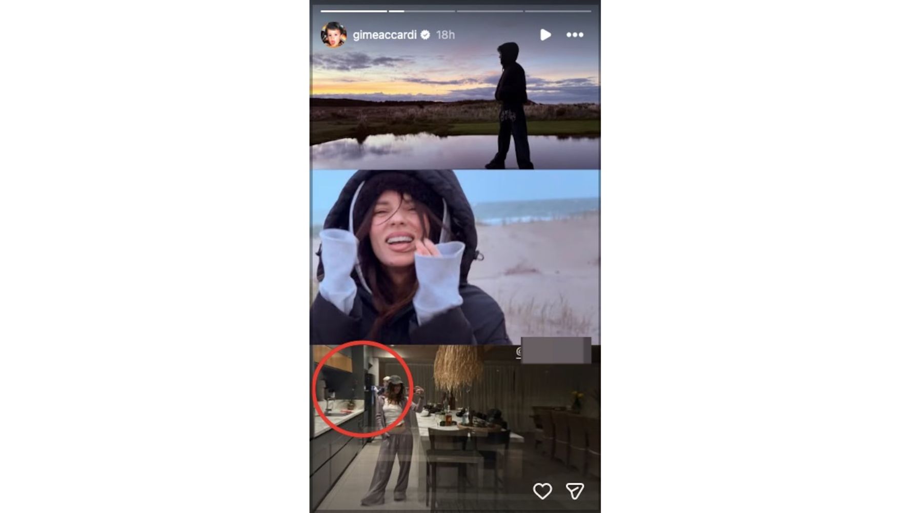 Las historias de la actriz.