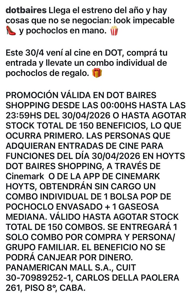 Cómo conseguir un combo de pochoclos gratis para ver El Diablo Viste a la Moda 2 en el cine