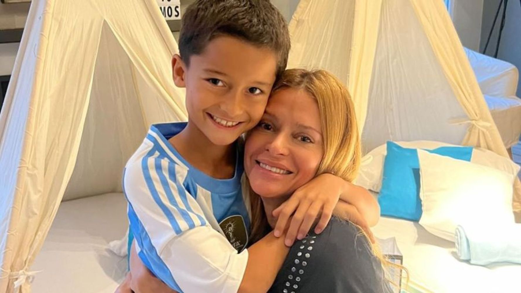 Vanina Escudero y sus hijos