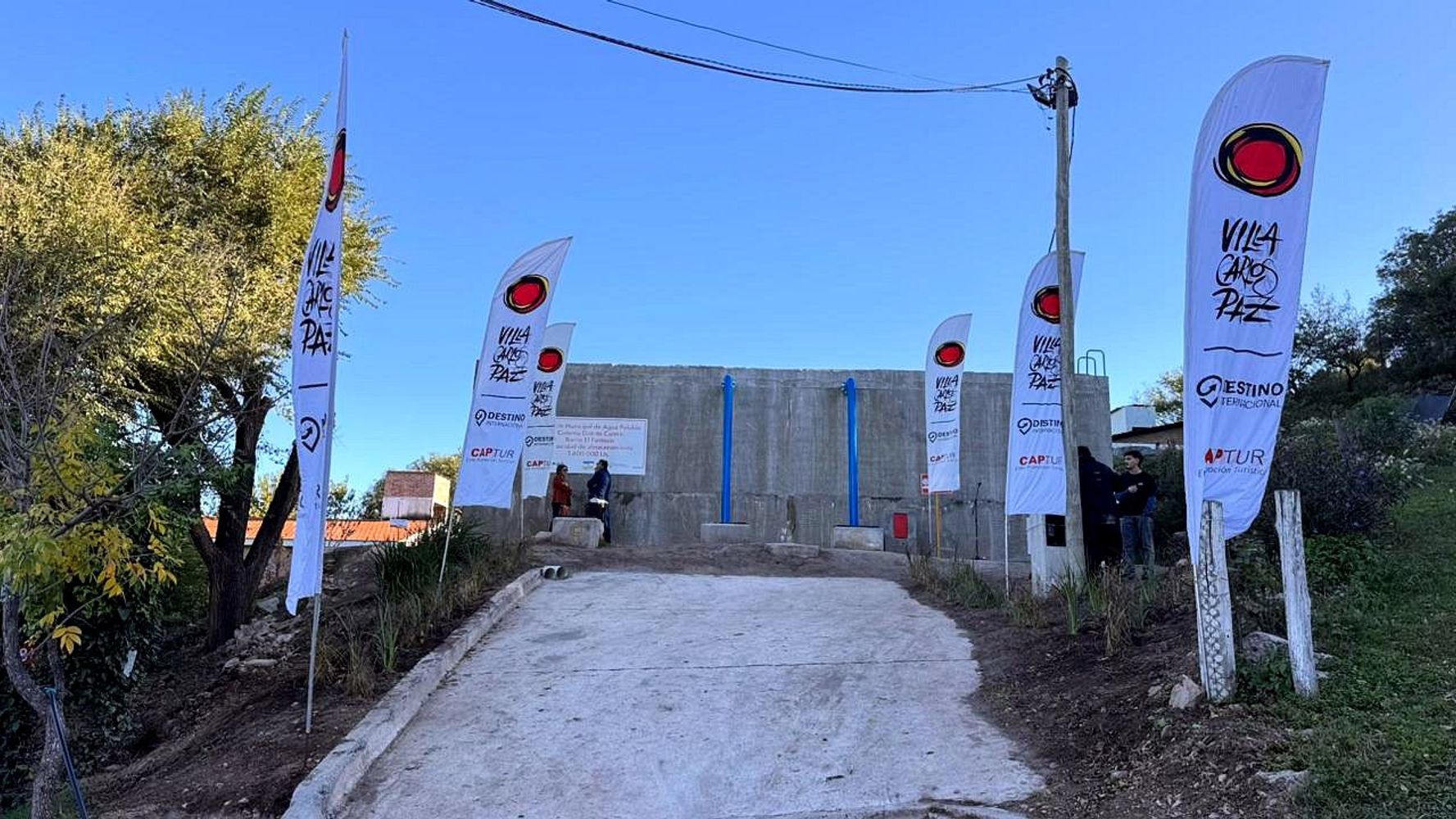 Carlos Paz inauguró un nuevo reservorio de agua para los distritos Centro y Oeste.