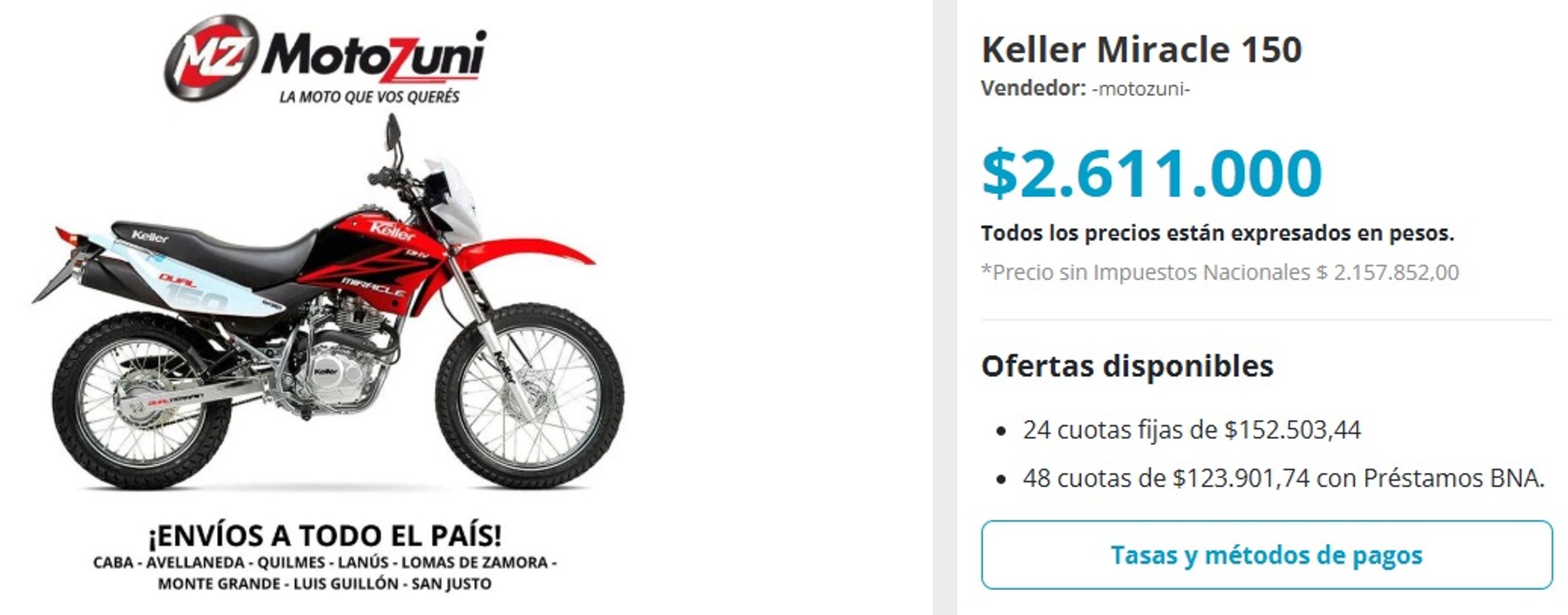 Créditos para motos