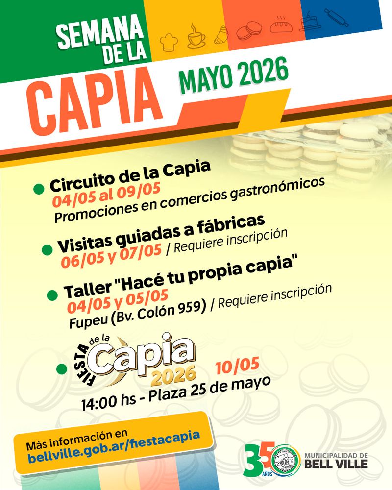 El cronograma de actividades en Bell Ville.