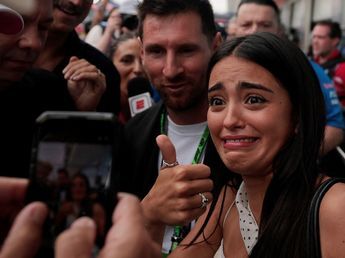 La increíble reacción de la novia de Franco Colapinto al conocer a Lionel Messi
