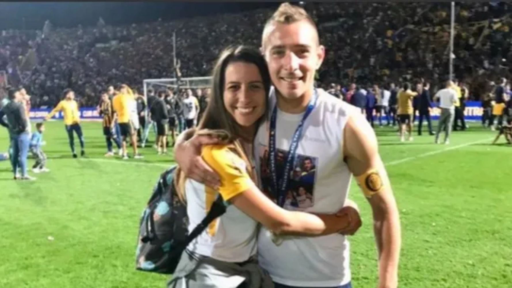 Marco Ruben y su esposa Giselle