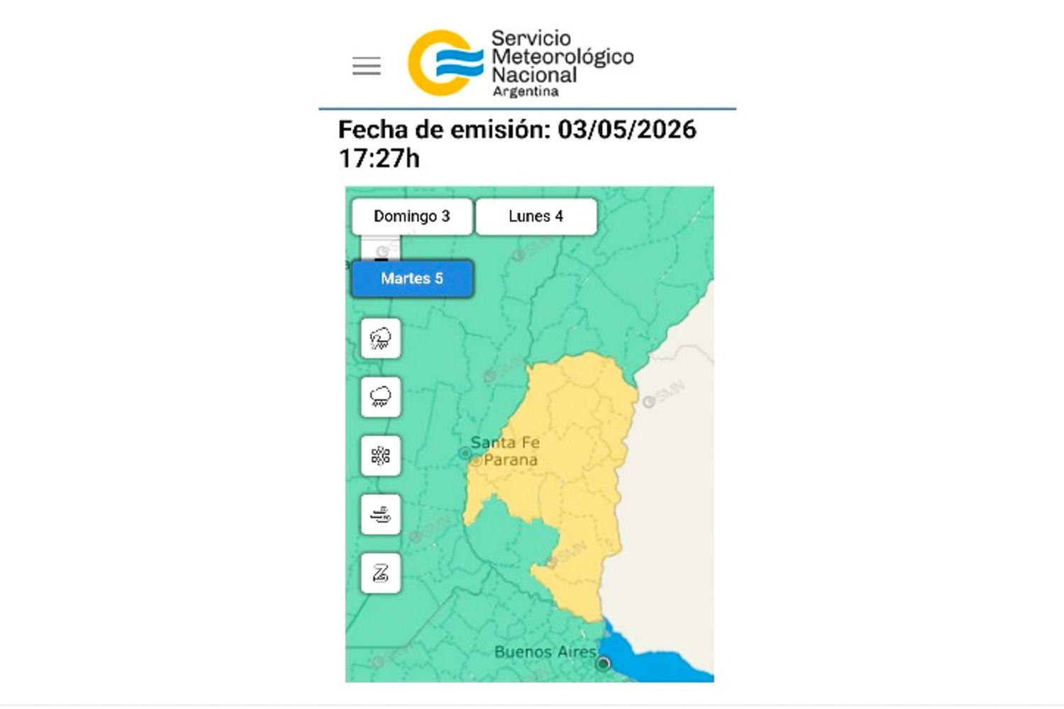 Alerta amarilla