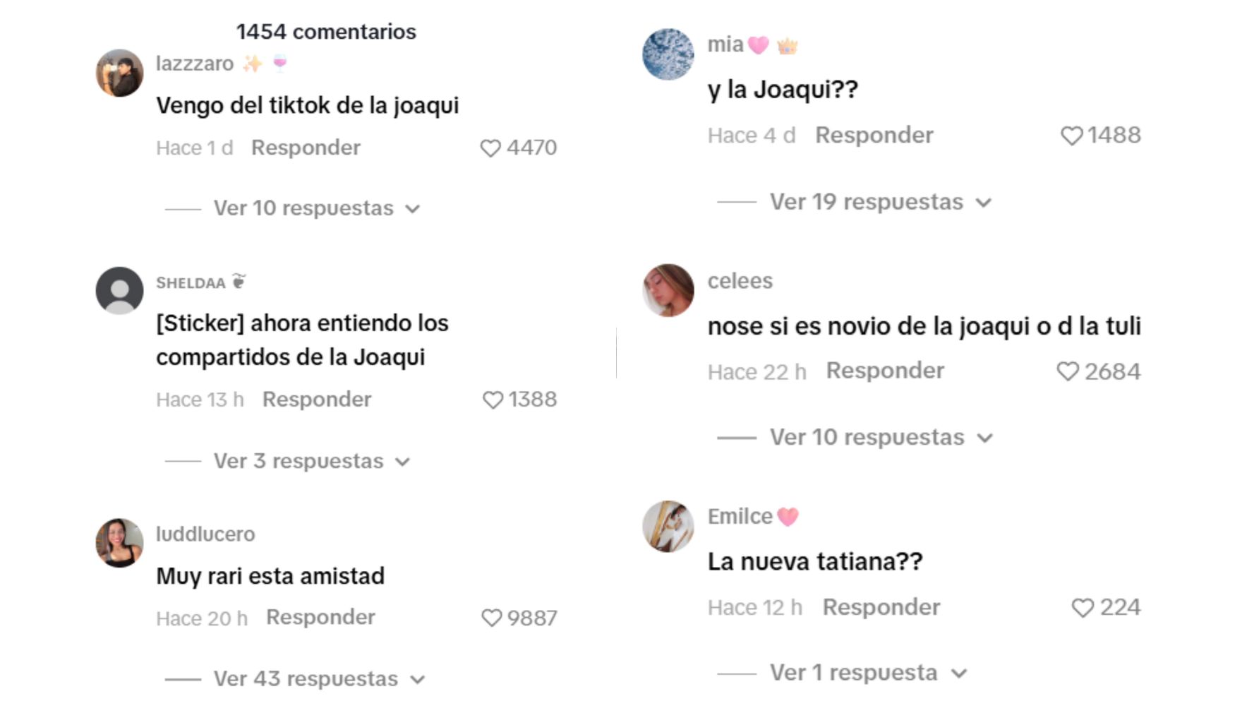 Los comentarios en el video de Luck Ra.