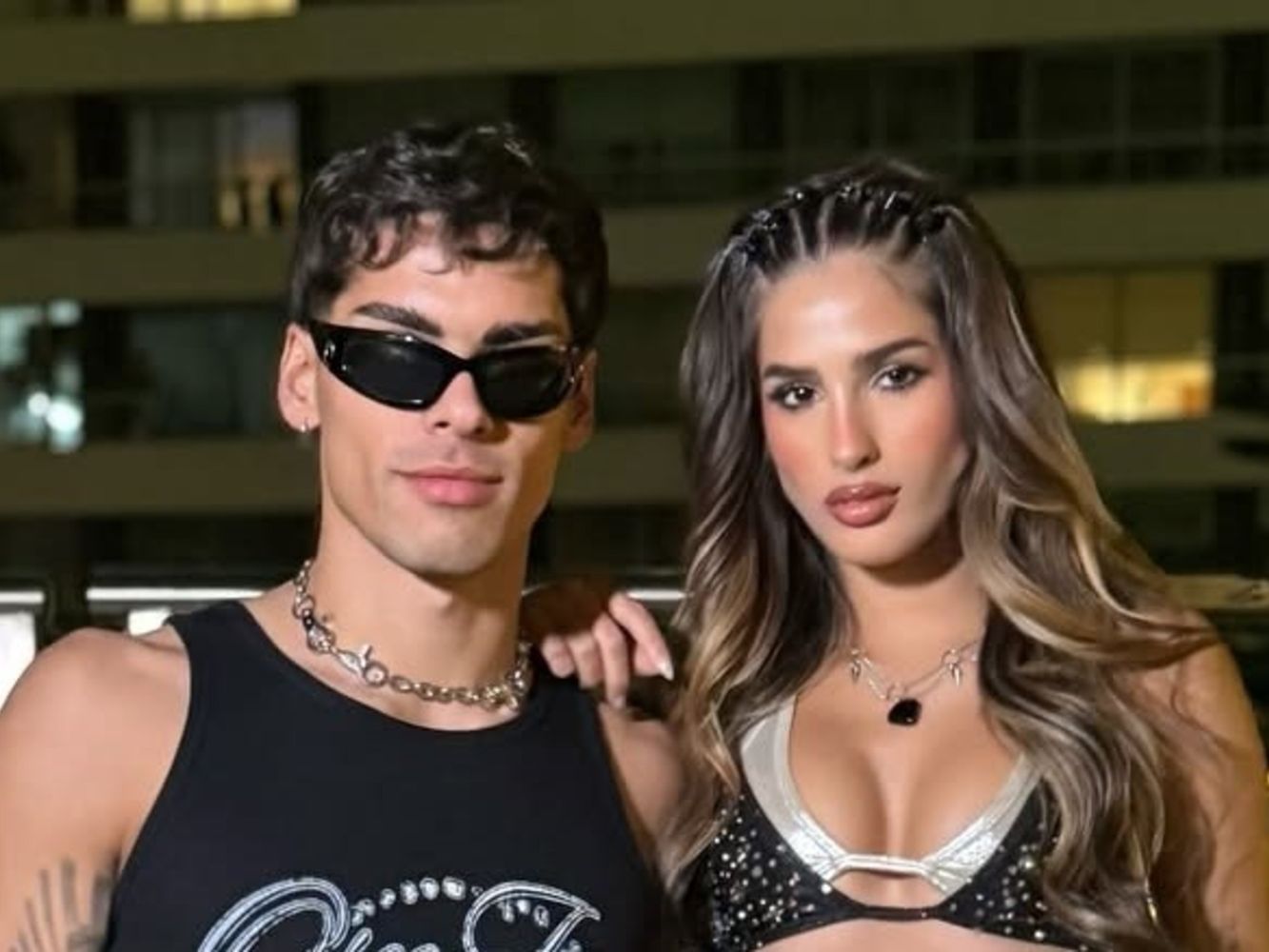 Julieta Poggio y su novio.