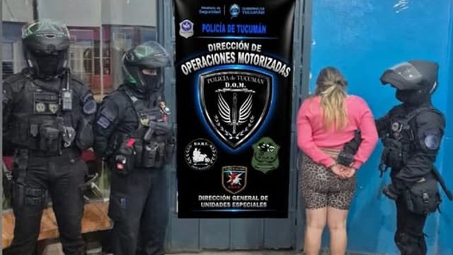 La mujer fue trasladada a la Comisaría 13 tras el operativo.