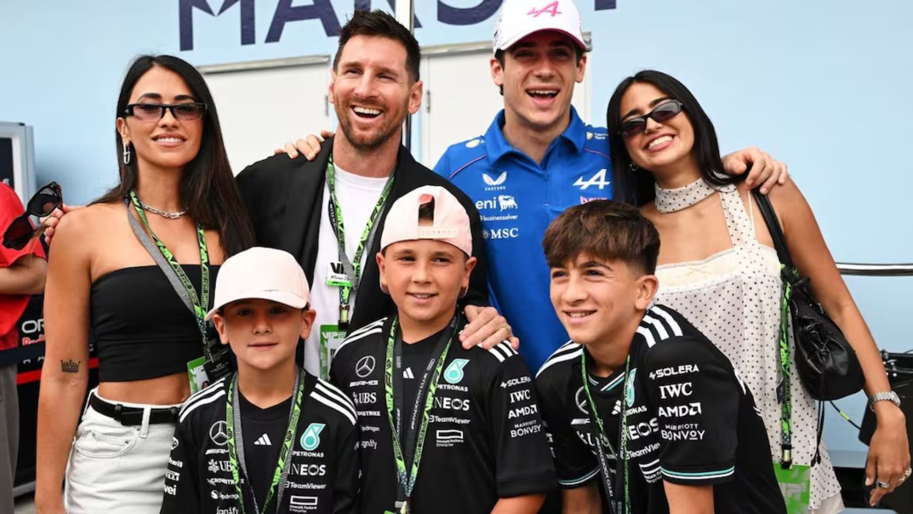 Messi y su famiia completa alentó a Colapinto