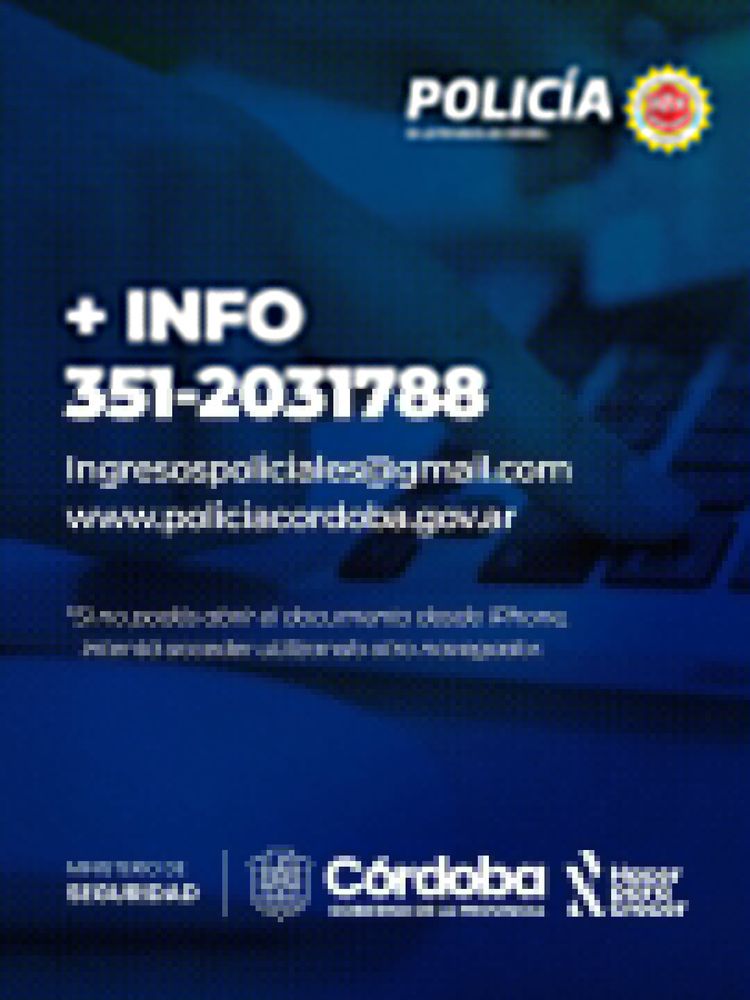 Cómo comunicarse con la Policía de Córdoba.