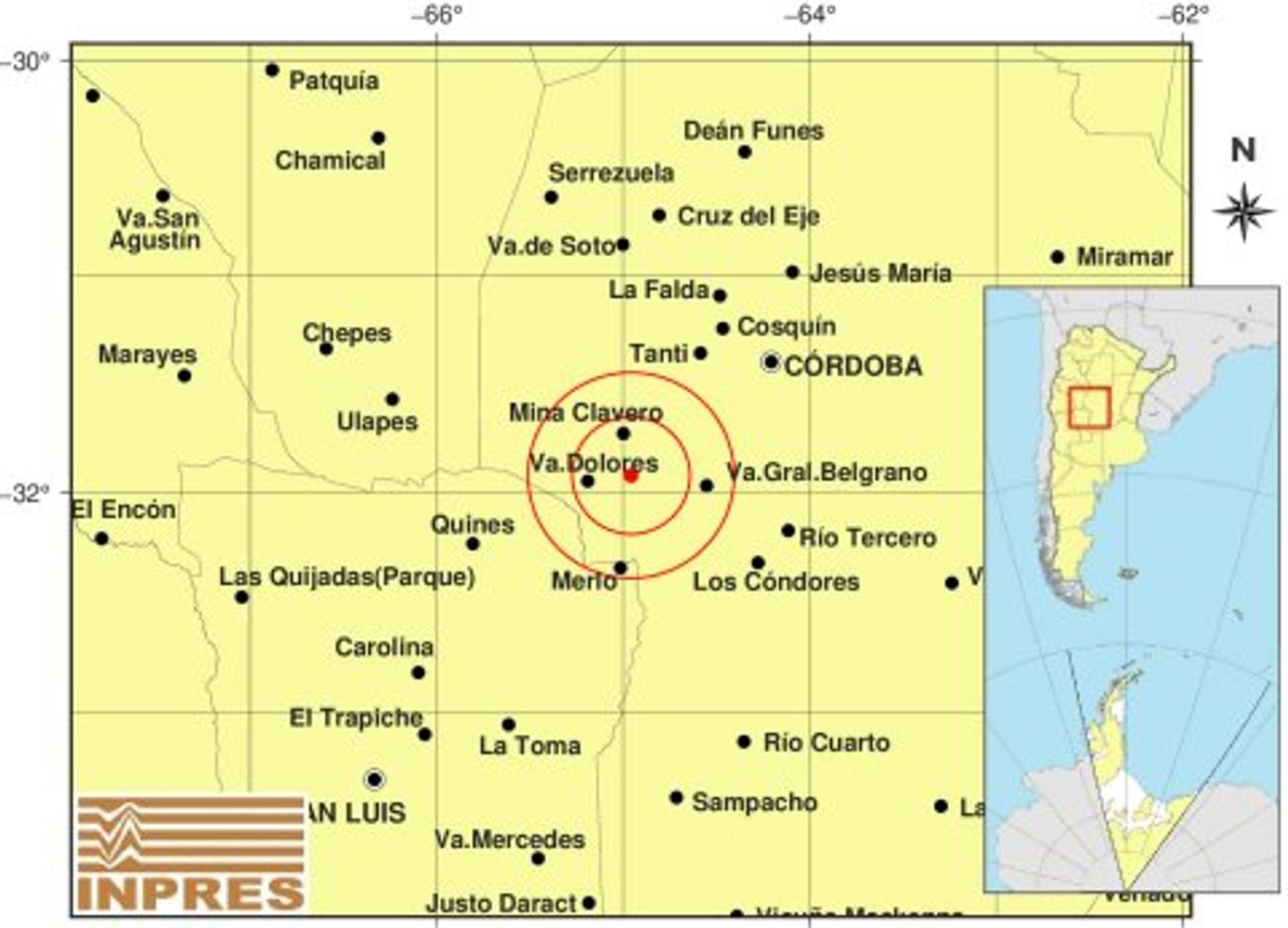 Sismo en Córdoba.