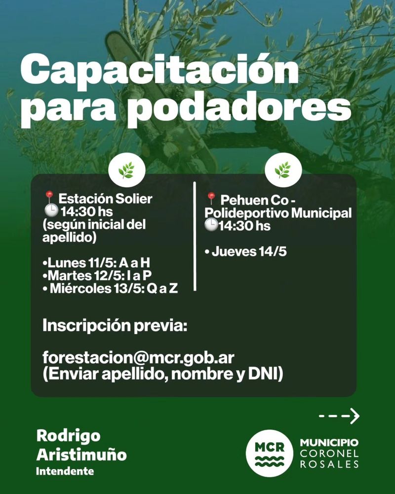 Capacitación para podadores habilitados