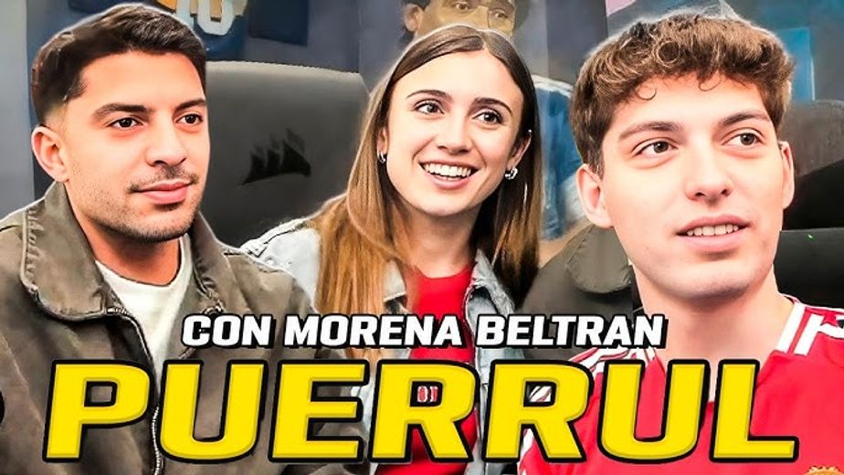 Morena Beltrán en el canal de Davoo Xeneize junto a Gastón Edul.