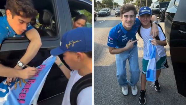 El gesto de Colapinto con un fan