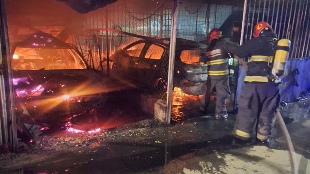 El incendio en barrio SEP.