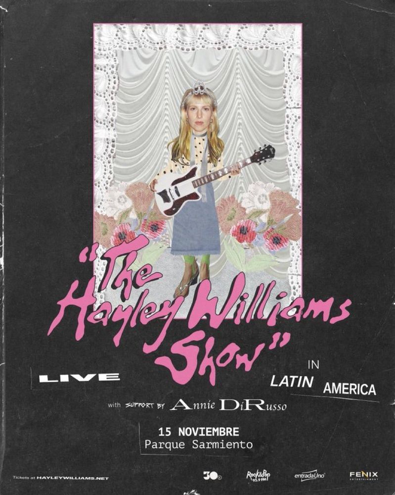 Hayley Williams en Argentina 2026: fecha confirmada en Parque Sarmiento y dónde comprar las entradas