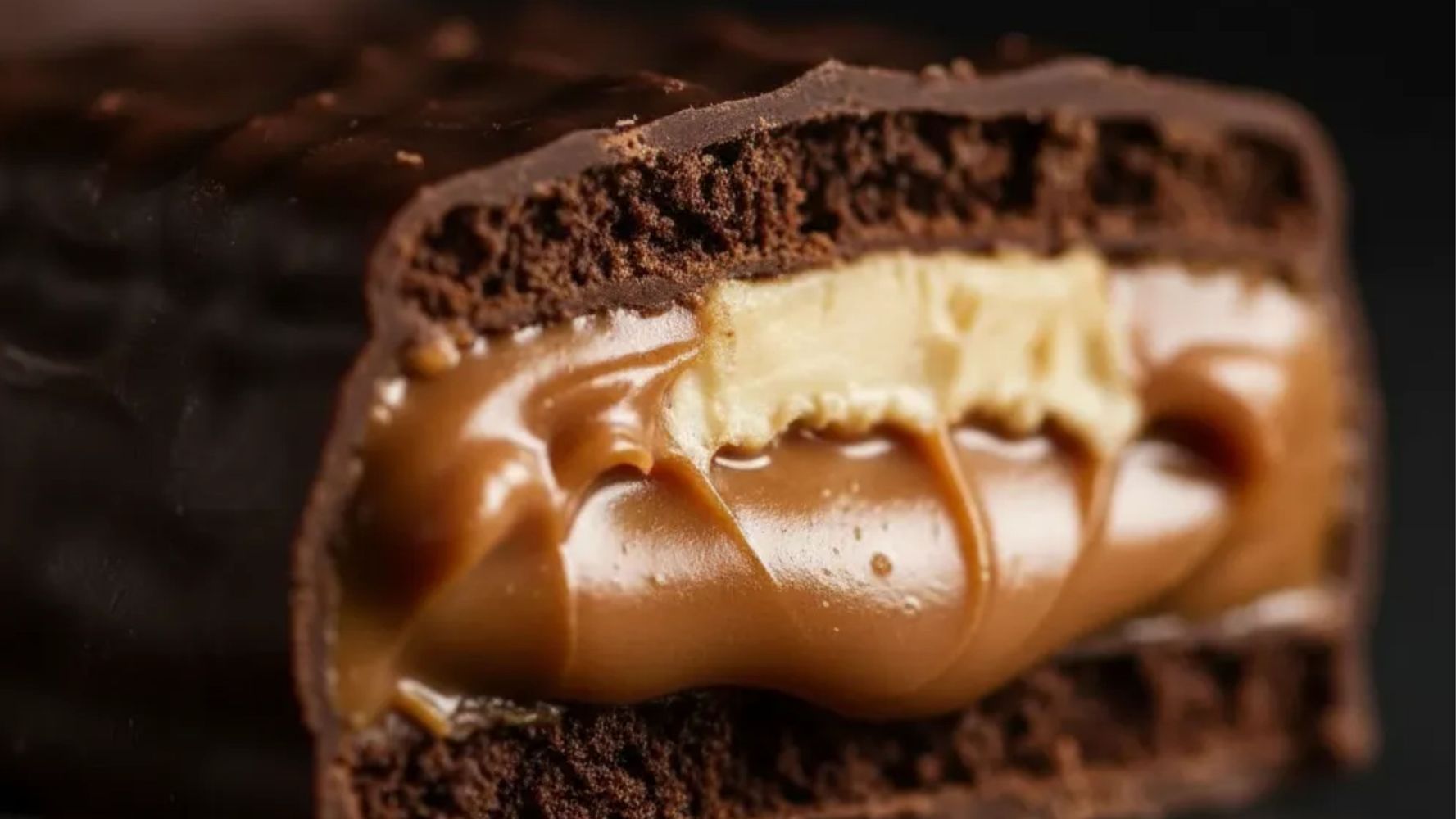 Así es el alfajor por dentro.