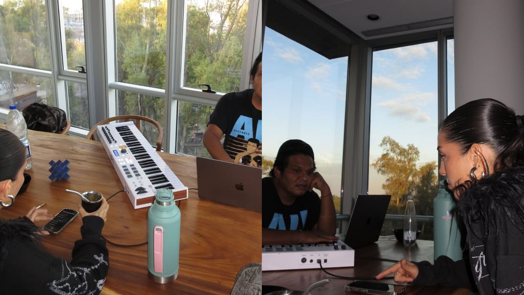 La joven se reunió con XROSS, el mismo productor que trabaja con su hermana María.