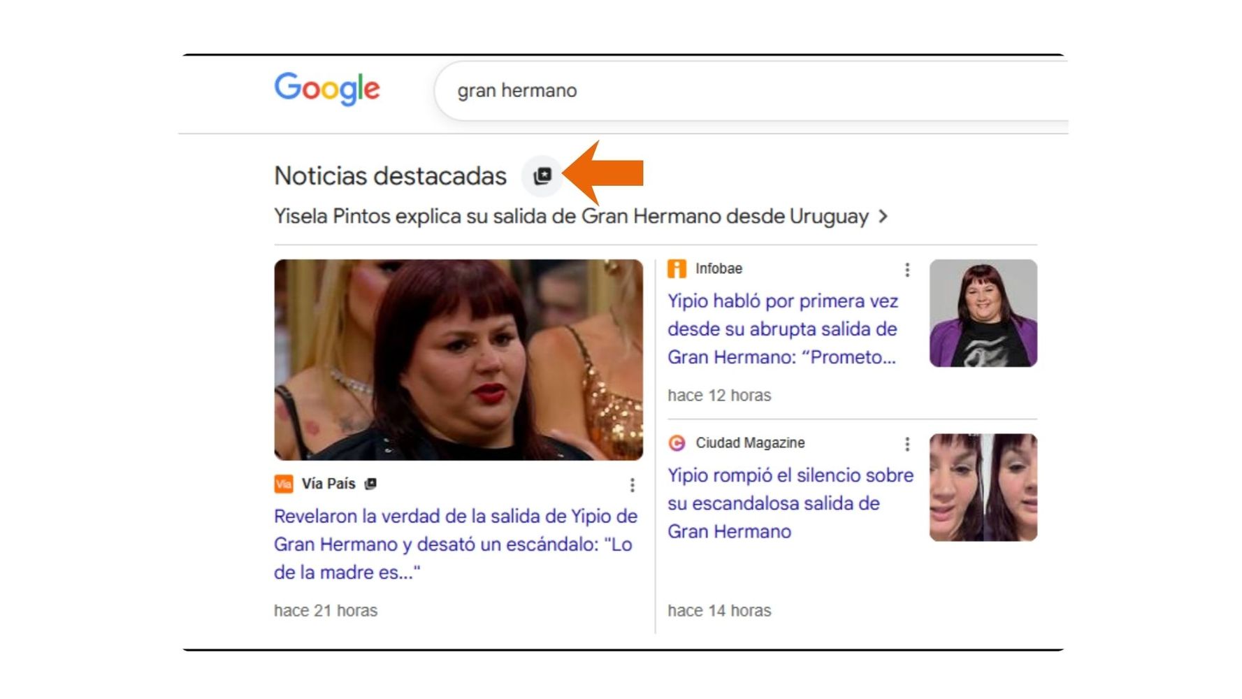 También se puede configurar a Vía País como una de las opciones preferidas al hacer una búsqueda en Google.