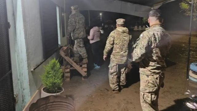 Se hicieron sentir las consecuencias del temporal en Coronel Rosales. 