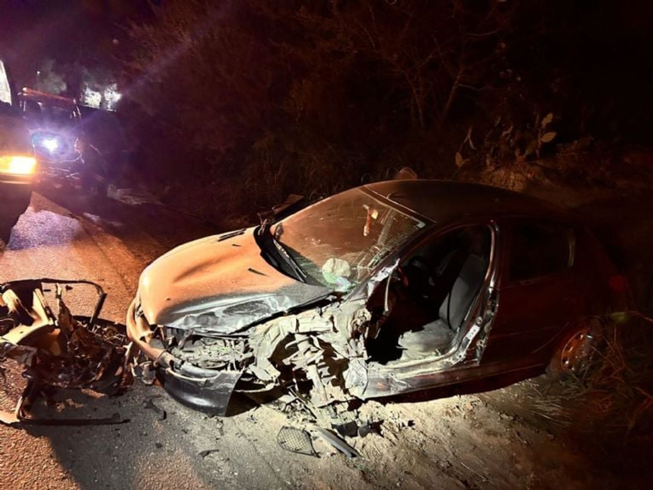 Fotos El Diario de CP. Un hombre quedó atrapado tras un fuerte choque múltiple sobre la Ruta 38 en Punilla