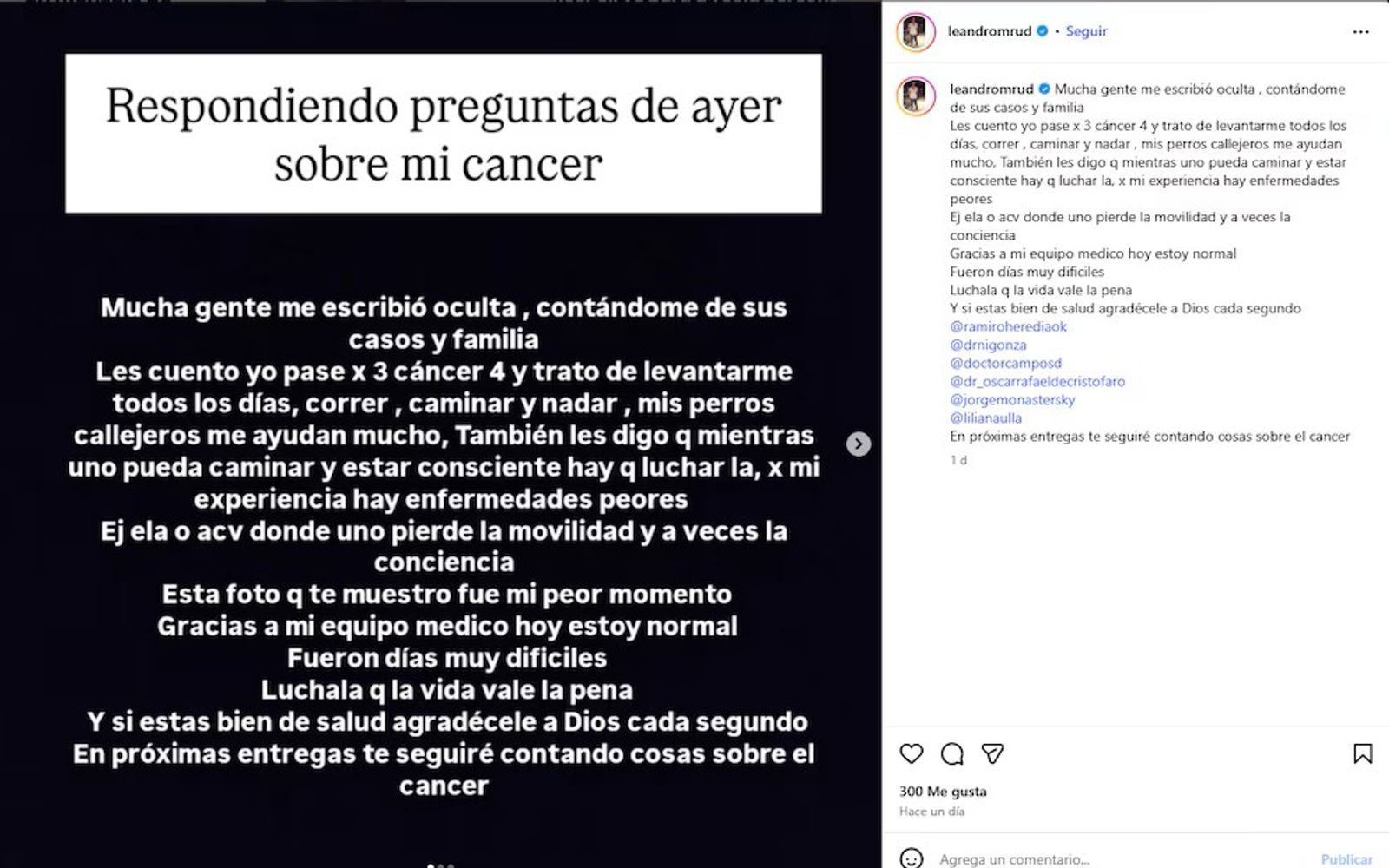 Leandro Rud y su lucha con el cáncer