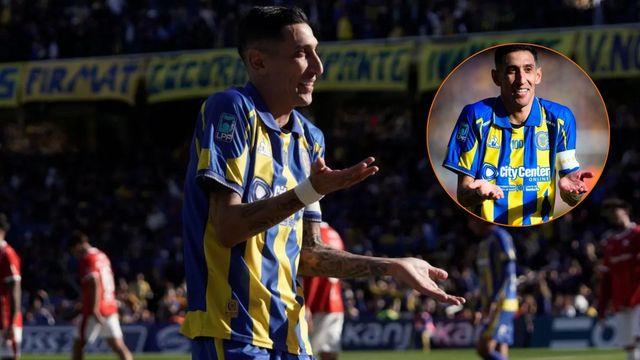 Ángel Di María celebró con el Six-Seven