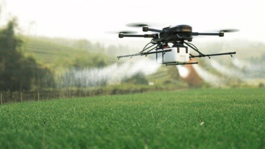 Fumigación con drones. Foto Web