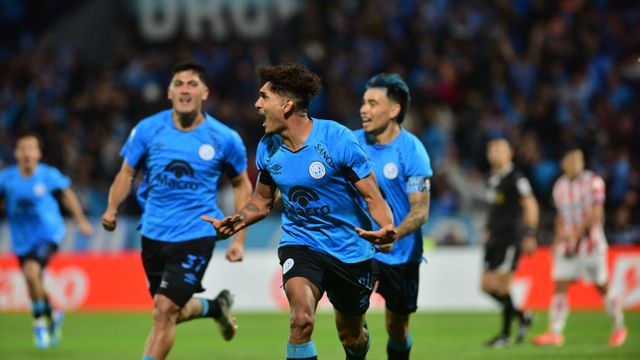 Adrián Sánchez de Belgrano se llena la boca de gol para Belgrano ante Unión