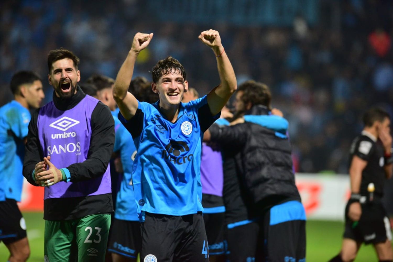 Festejos de Belgrano por el pase a Semifinales.