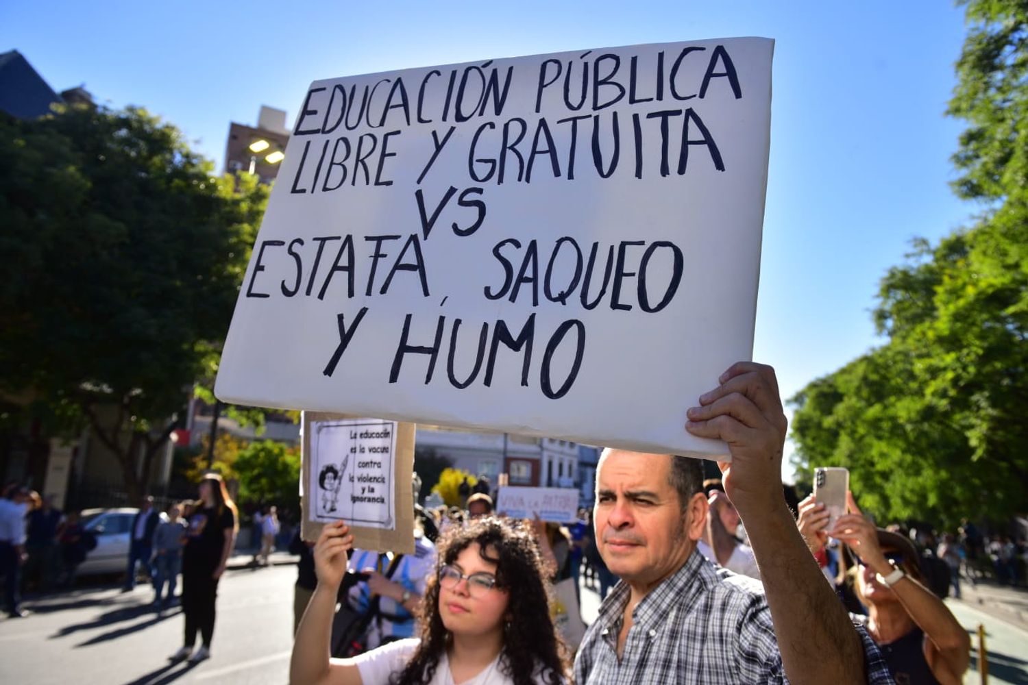 Marcha universitaria en Córdoba.