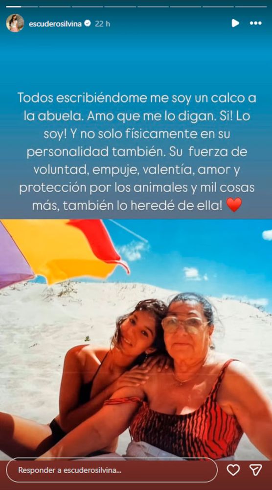 Silvina Escudero y su abuela