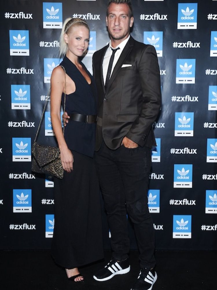 Maxi López junto a Daniela Christiansson.