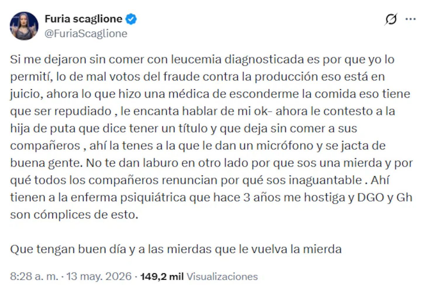 El cruce de Furia y Catalina de Gran Hermano