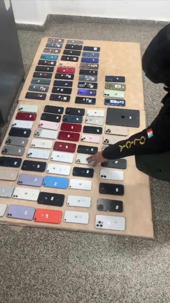 Los celulares recuperados.