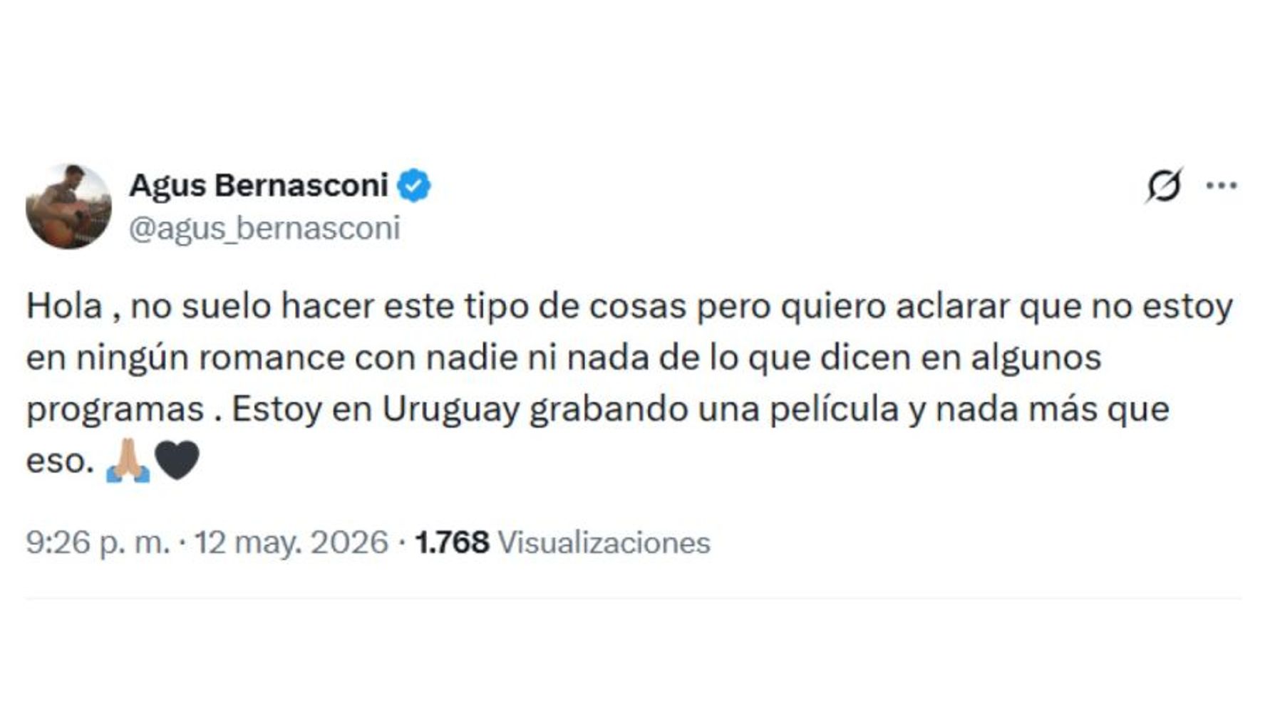 Agustín Bernasconi sobre los rumores con Wanda Nara 
