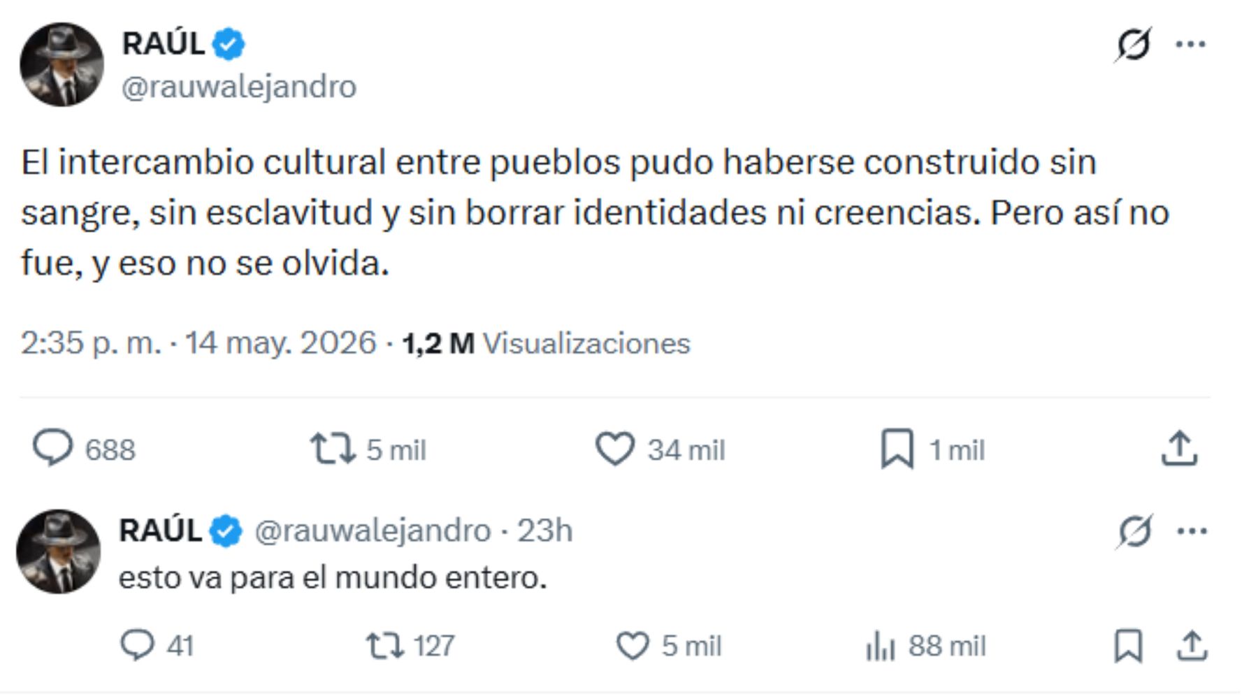 Los dichos de Rauw Alejandro en sus redes.