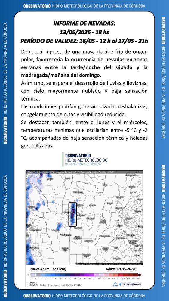 El informe del OHMC para este fin de semana.