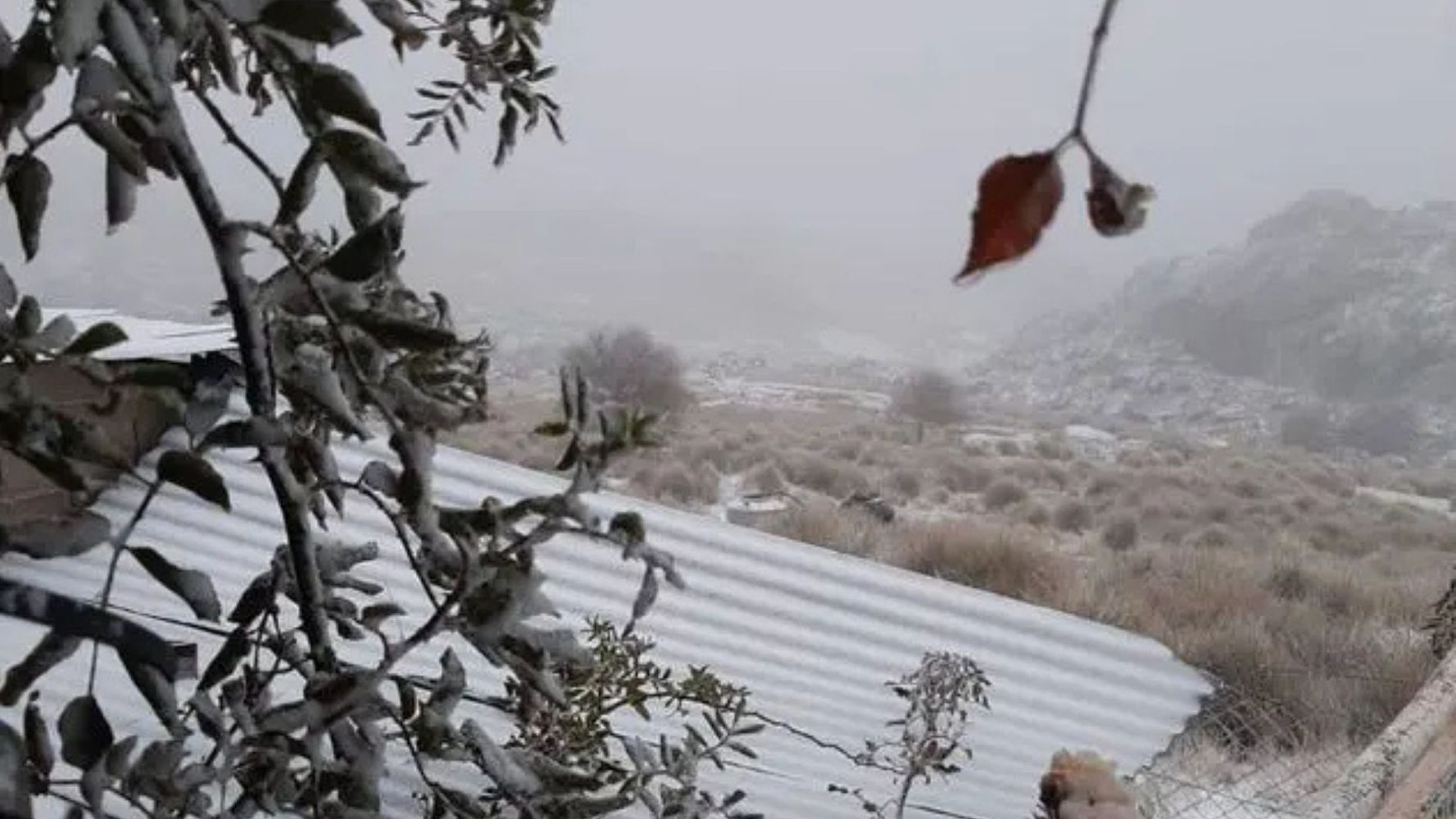 Cayó nieve en Córdoba.