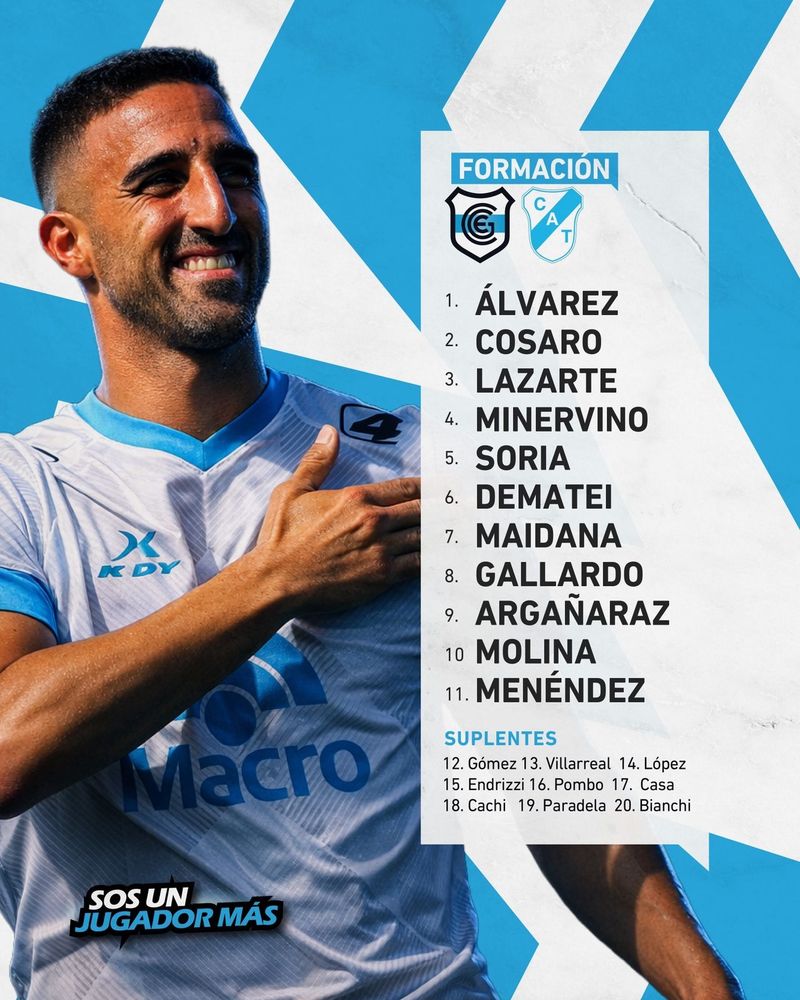 La fomación que puso en cancha este domingo el entrenador Hernán Pellerano, para lograr un triunfo que era necesario para seguir liderando la zona B de la Primera Nacional.