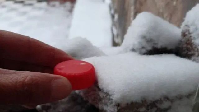 Cayó nieve en Córdoba.