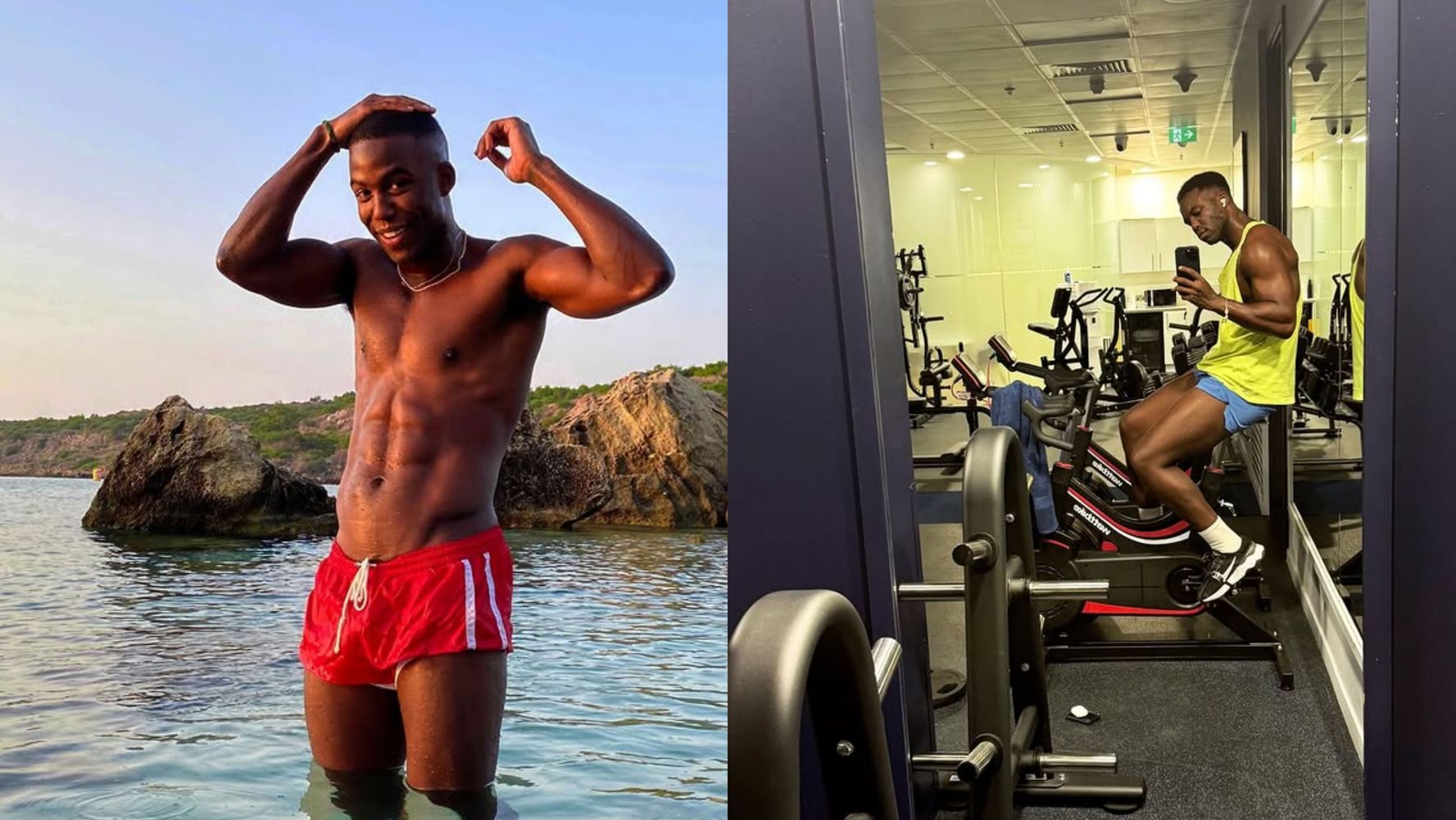 El joven es un atleta estadounidense.