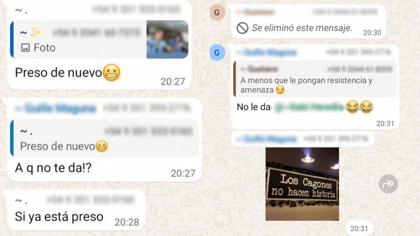 Se revelaron los supuestos chats entre policías burlándose de Tomás Orihuela.