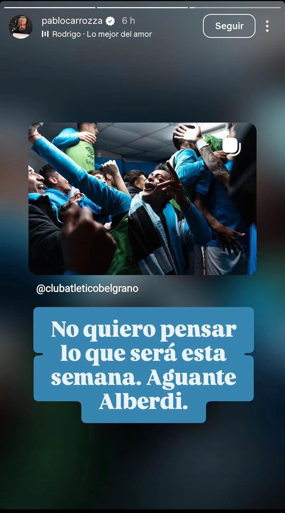 Pablo Carrozza habló sobre la final Belgrano vs River.