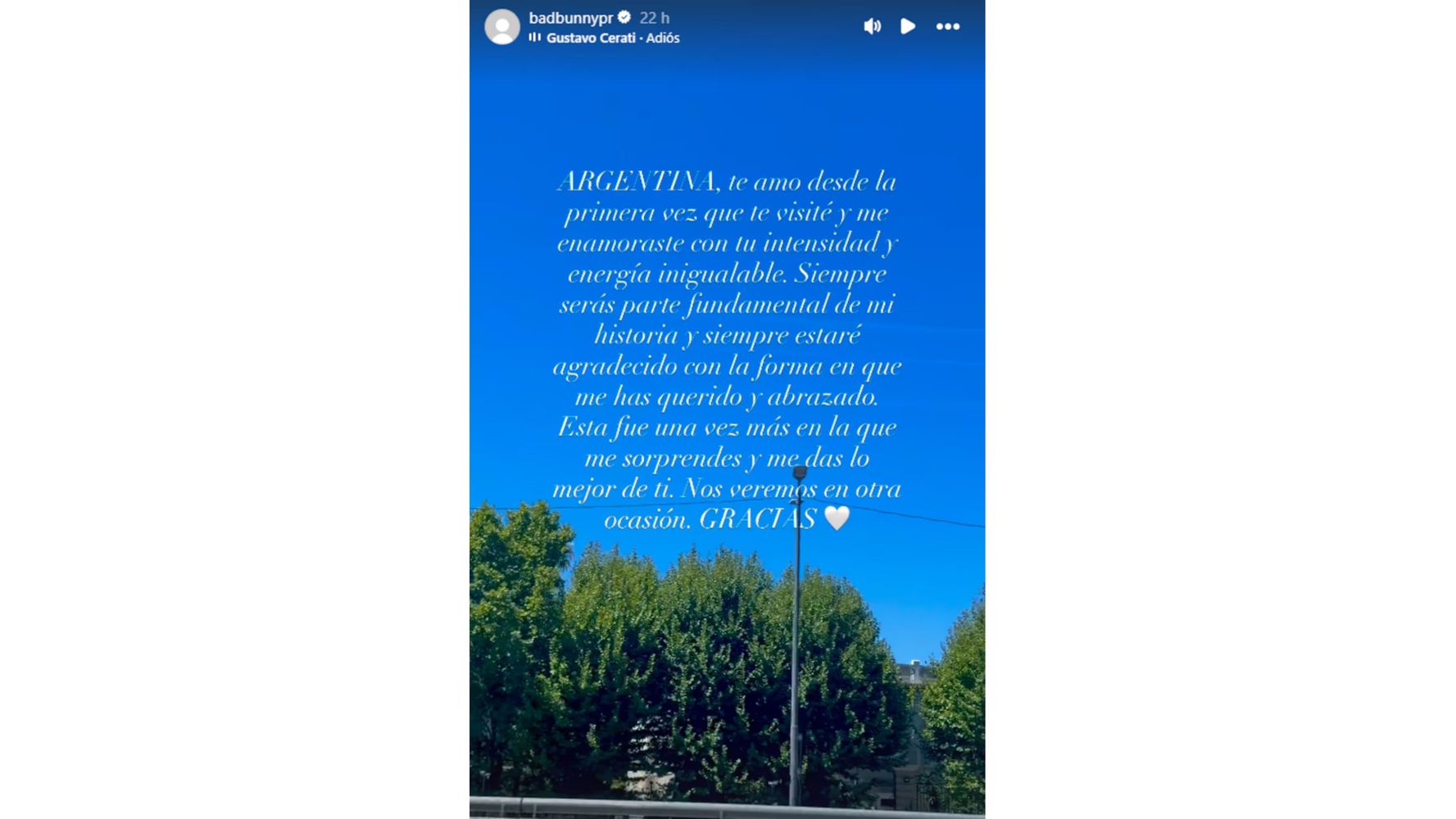 El sentido mensaje de Bad Bunny.