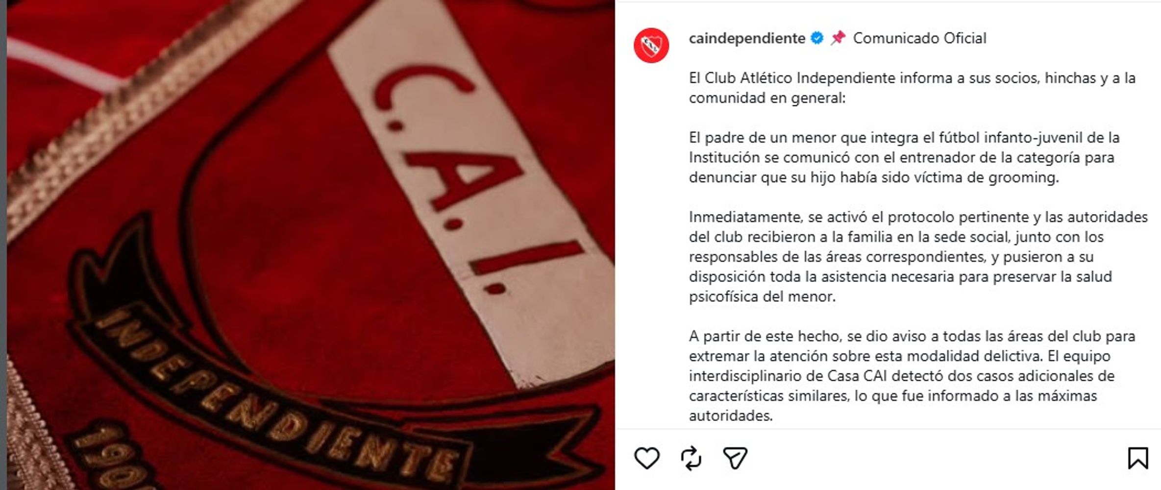 Casos de grooming en Independiente