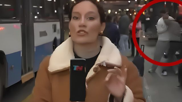 Insólito momento registrado en vivo