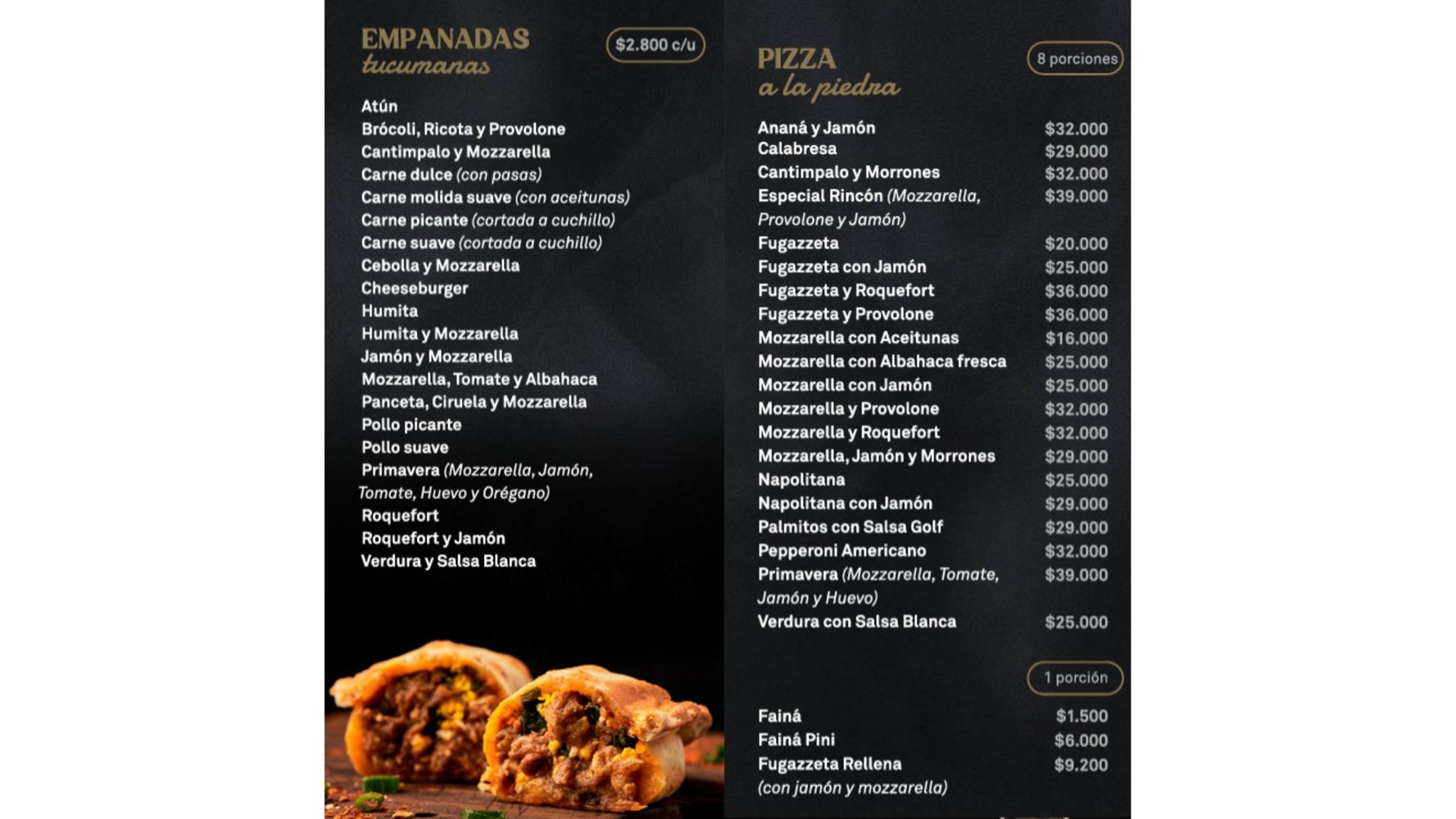 La cadena se destaca por sus empanadas y pizzas.