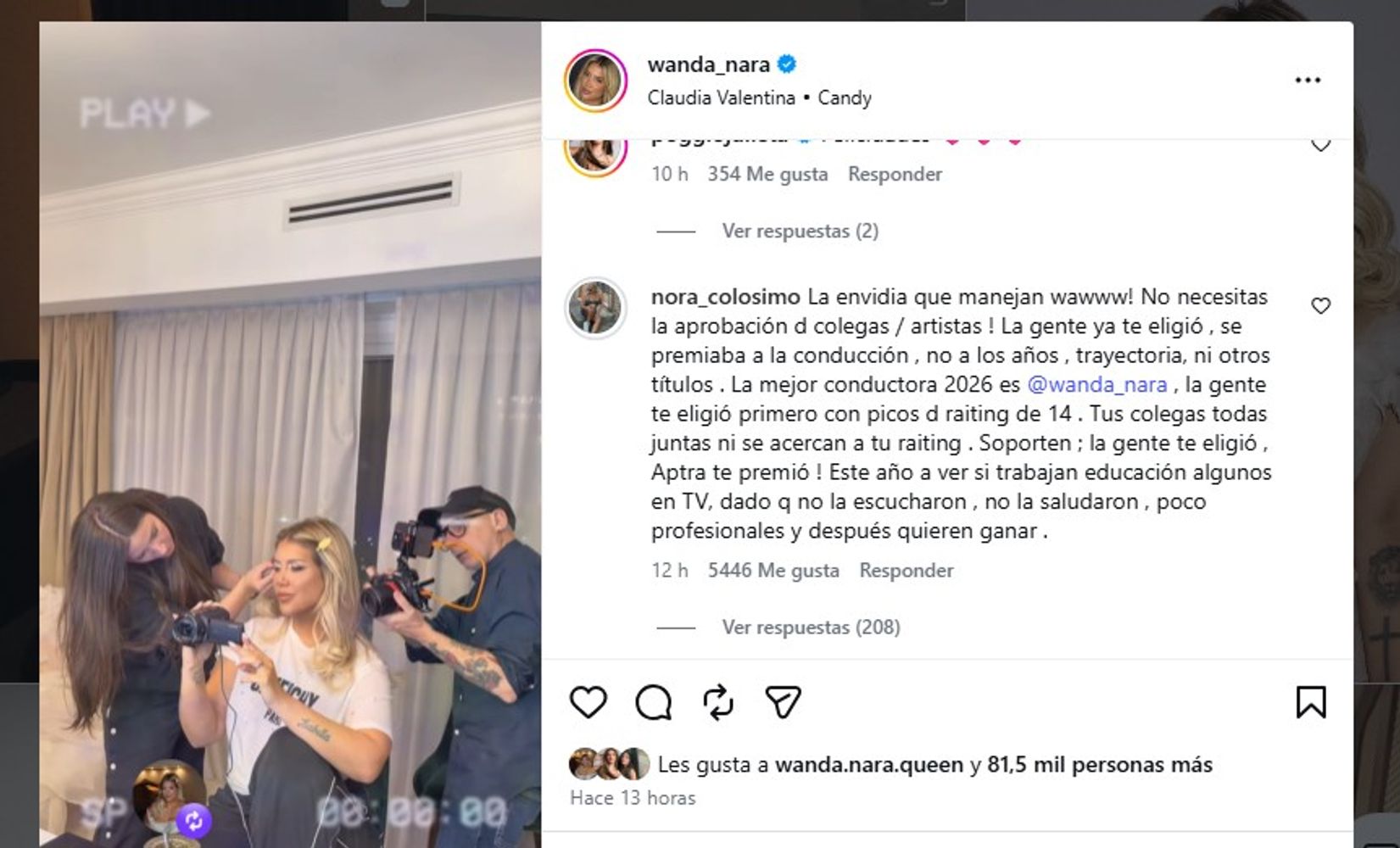 La mamá de Wanda Nara 