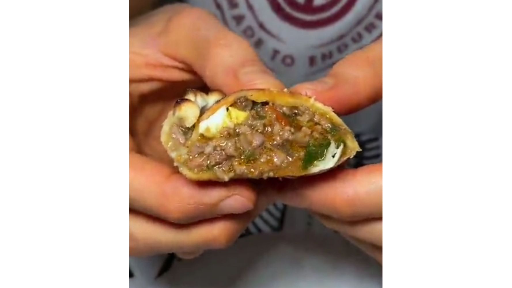 La típicas empanadas santiagueñas por dentro.